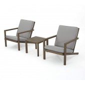 Christopher Knight Home Leah Outdoor Acacia Wood Chat Set