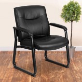 Black LeatherSoft Executive Side Reception Chair
