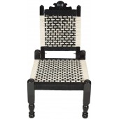 THE ROYAL CRAFTS Traditional handicrafts Black and White Folding Chair